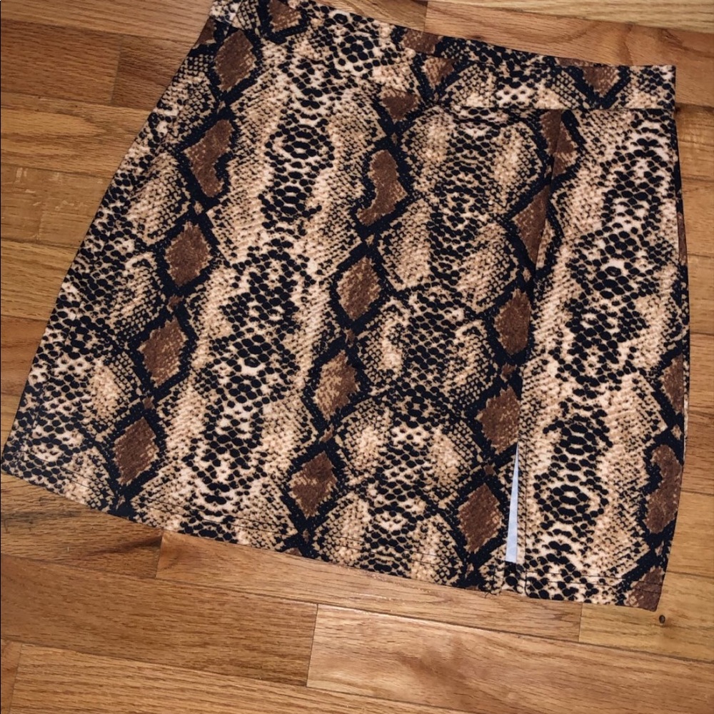 Snake print skirt